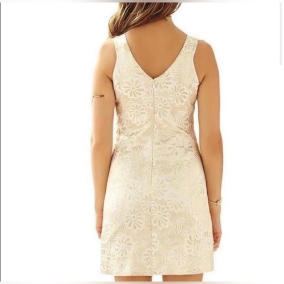 NWT! Lilly Pulitzer Metallic Jacquard Shift Dress-Size 8! - Picture 2 of 9